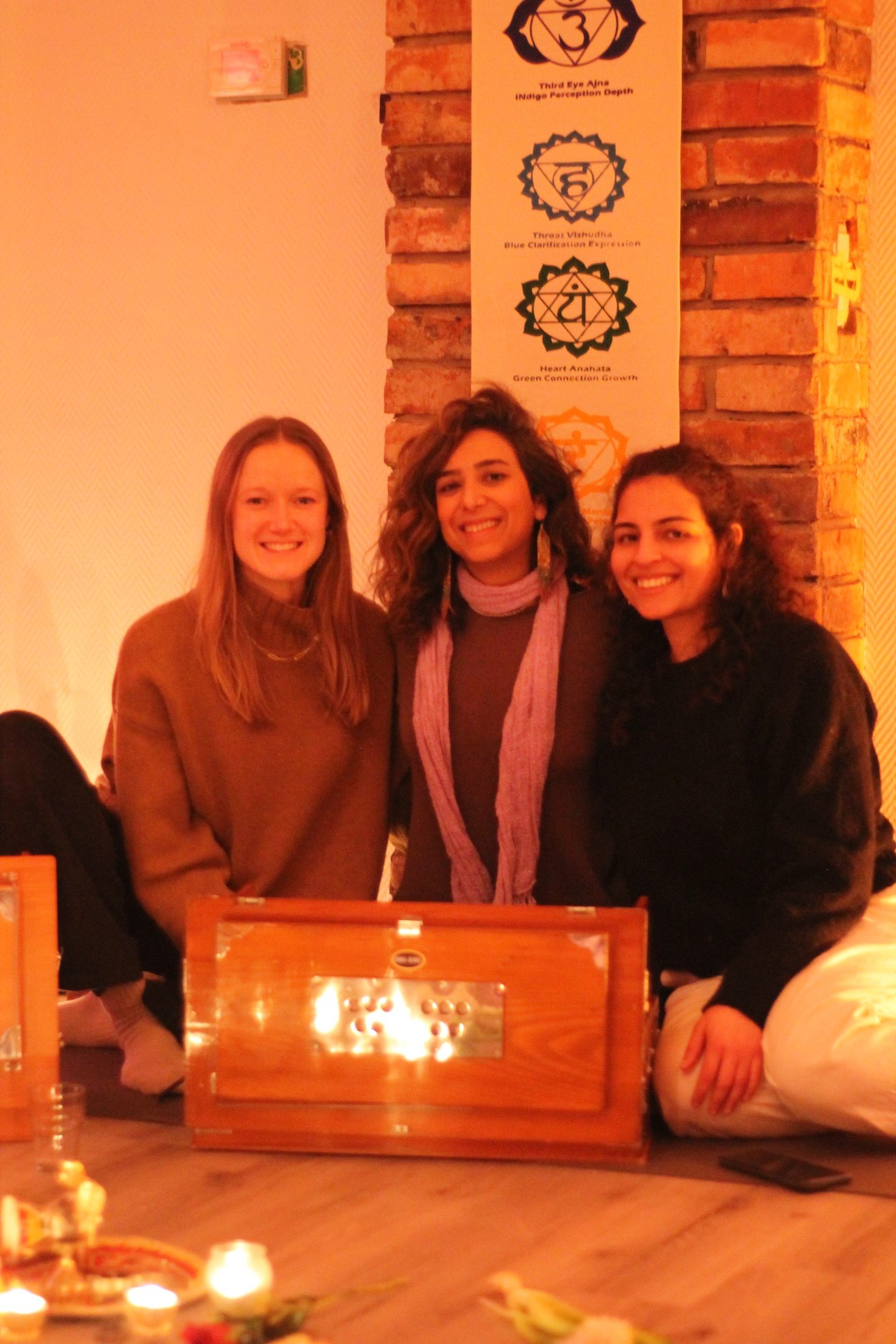 Ritika, Shohre and a guest at a SheWhoRests gathering in Berlin